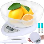 ELEKTRONICZNA WAGA KUCHENNA PRECYZYJNA Z MISĄ 5 KG MAŁA WYŚWIETLACZ LCD