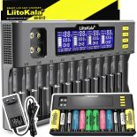 UNIWERSALNA ŁADOWARKA OGNIW AKUMULATORÓW AA AAA BATERII 12 KANAŁÓW LCD - ER1156