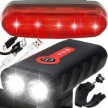 LAMPKA ROWEROWA LED PRZÓD 1800 LUMENÓW MOCNA + TYŁ -S103
