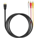 KABEL KABEL ADAPTER PRZEJŚCIÓWKA PRZEWÓD 3X RCA CINCH HDMI 2.0 AUDIO VIDEO 1,5M -E383