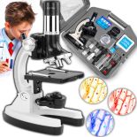 MIKROSKOP Optyczny OPTICON Lab Starter - 1200x - 3 obiektywy + AKCESORIA - walizka w kolorze szarym