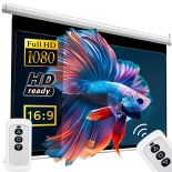 EKRAN PROJEKCYJNY ŚCIENNY ELEKTRYCZNY 265X179 CM 125"" DUŻY FULL HD + PILOT ER1237