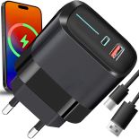 SZYBKA ŁADOWARKA ZESTAW 3w1 KOSTKA + KABEL USB TYP-C 20W QUICK CHARGING - ER1090