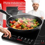 PŁYTA INDUKCYJNA JEDEN PALNIK, ELEKTRYCZNA MOBILNA 2000W KUCHENKA 5 FUNKCJI O210-1