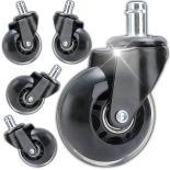 5X KÓŁKA DO FOTELA OBROTOWEGO MOCNE KAUCZUKOWE GUMOWE SILIKONOWE 10MM OR1204