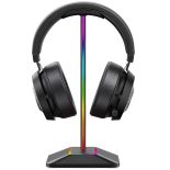 STOJAK STATYW NA SŁUCHAWKI NEW BEE GAMINGOWY PODŚWIETLENIE RGB LED HUB USB