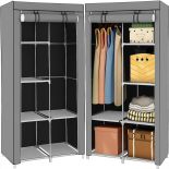 MATERIAŁOWA SZAFA TEKSTYLNA SKŁADANA GARDEROBA ORGANIZER NA UBRANIA XXL