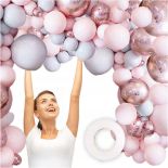 ZESTAW BALONY GIRLANDA DEKORACJA 170SZT OZDOBNY ŁUK BALONÓW NA IMPREZY RÓŻ