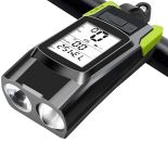 LATARKA ROWEROWA LAMPKA WENTYL LED+LICZNIK+KLAKSON DZWONEK PRZÓD TYŁ LED