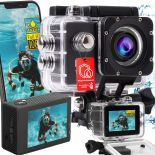 KAMERA SPORTOWA FULL HD Wi-Fi WODOODPORNA 30M MOCOWANIA UCHWYTY PRO GO LCD -E045