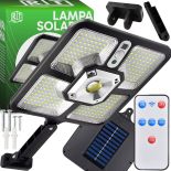 LAMPA SOLARNA 220 LED 15 COB OGRODOWA ULICZNA CZUJNIK RUCHU ZMIERZCHU PILOT ER1265