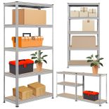 REGAŁ METALOWY MAGAZYNOWY 2w1 5 PÓŁEK GARAŻOWY 180X90X40CM 750KG-OR1116