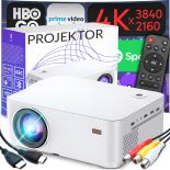 RZUTNIK PROJEKTOR SMART TV WIFI FULL HD 4K 9000lm LCD LED BLUETOOTH ANDROID
