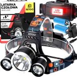LATARKA CZOŁOWA NA GŁOWĘ 3 DIODY LED T6 CREE LAMPKA CZOŁÓWKA MOCNA -E051
