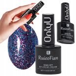 LAKIER DO PAZNOKCI HYBRYDOWY BŁYSZCZĄCY FIOLETOWO NIEBIESKI ONLYU GALAXY