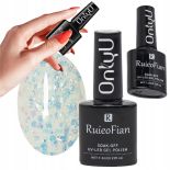 LAKIER HYBRYDOWY DO PAZNOKCI BIAŁO NIEBIESKI Z POŁYSKIEM UV ONLYU 7,3ML