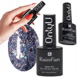 GRANATOWY BROKATOWY HYBRYDOWY LAKIER DO PAZNOKCI Z POŁYSKIEM UV ONLYU 7,3ML