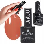 LAKIER DO PAZNOKCI HYBRYDOWY Z POŁYSKIEM UV ONLYU 7,3ML POMARAŃCZOWO RÓŻOWY
