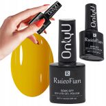HYBRYDOWY LAKIER DO PAZNOKCI ŻÓŁTY MUSZTARDOWY POŁYSK UV ONLYU TRWAŁY 7,3ML