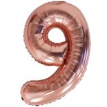 BALON FOLIOWY RÓŻOWE ZŁOTO 82CM NA PRZYJĘCIE URODZINY DEKORACJA OZDOBA DUŻY