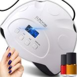 LAMPA UV LED DO PAZNOKCI MOCNA 48W HYBRYDY ŻELE DUAL SUSZARKA PEDICURE
