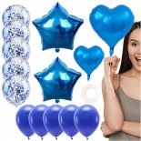 ZESTAW BALONÓW URODZINY 14sztuk + wstążka gratis