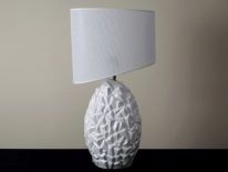 Lampa stołowa EROCK biała 32x18x62cm [AZ02235]