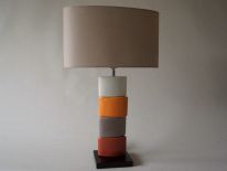 Lampa stołowa CHANELA pomarańczowa 40x17x61cm [AZ02337]