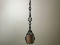 Lampa wisząca EMPEROR czarno beżowa 20x92cm [AZ01590]
