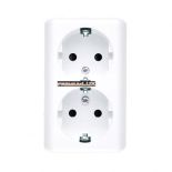 Simon54 EGSZ2NZ/11 Gniazdo podwójne Schu Simon54 E hurtownia led Premium Lux